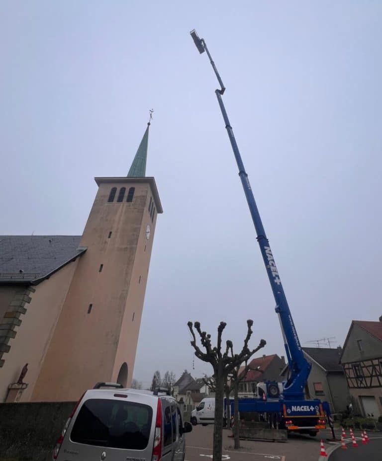 Renovation de clocher deglise en Alsace Lorraine
